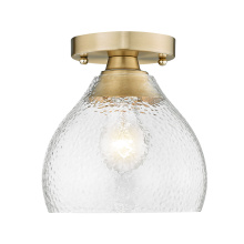 Golden 1094-SF BCB-HCG - Golden Lighting Ariella 1-light Semi-Flush Mount in Brushed Champagne Brass